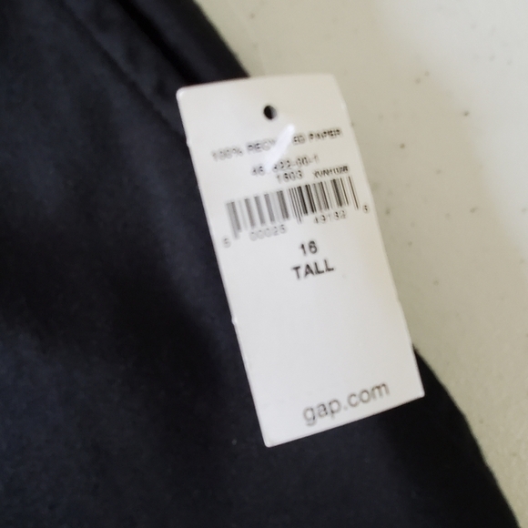 Gap High Rise Slim Crop Pants Size 16 Tall Black Academia Career NWT - Picture 13 of 15